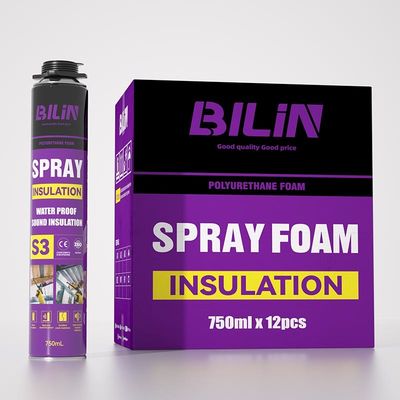 Closed Cell Insulation Polyurethane Spray Foam Polyurethane Foam 750ml Polyurethane Adhesive Spray PU Foam