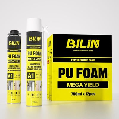 Stabile alta resa espandente schiuma porte e finestre installazione poliuretano espandente schiuma spray