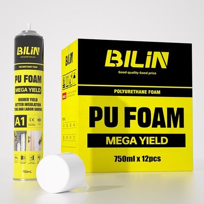 Spray di schiuma di PU espandibile senza solvente asciuga velocemente per sigillamento e legame
