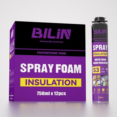 Polyurethane monocomponente espandente spuma spray portatile a curatura rapida