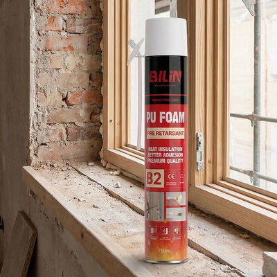 Pistola spruzzatrice per schiuma poliuretanica ignifuga B2 ad alta resa per sigillatura di fessure antincendio