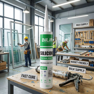 Qualità Sigilante in silicone bianco conveniente, colla veloce per il lavoro di vetro e costruzione di sigillamento articolato, imballaggio personalizzato fabbrica