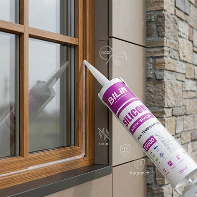 Qualità Sigillante siliconico acetico Sigillante siliconico a base acetossica con odore delicato Scelta ideale per sigillare porte e facciate di finestre fabbrica