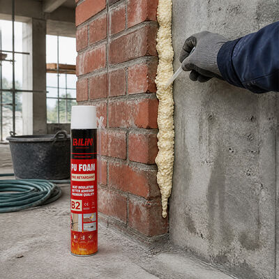 Qualità Schiuma spray poliuretanica resistente al fuoco in schiuma PU ad alta densità di grado B2 per riempitivo di spazi di costruzione fabbrica